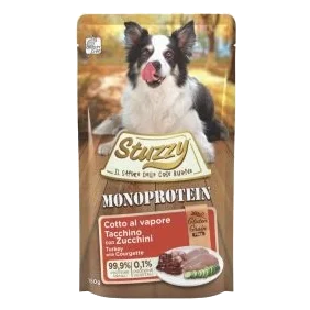 Comida húmeda Stuzzy Monoprotein pavo y calabacín para perros, sobre 150 g
