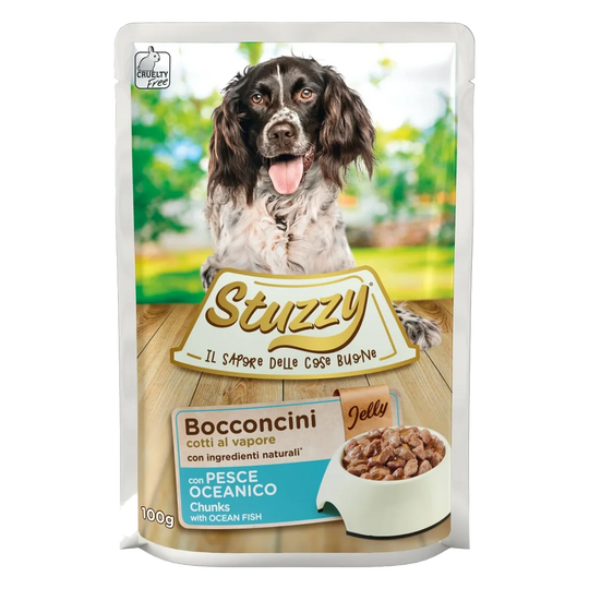 Comida húmeda Stuzzy pescado oceánico para perros adultos, sobre de 100 g