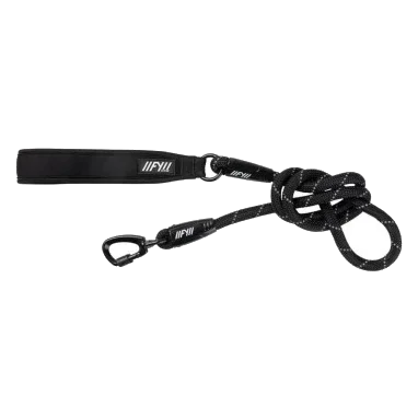 Correa de cuerda para perros FuzzYard FY Active negro