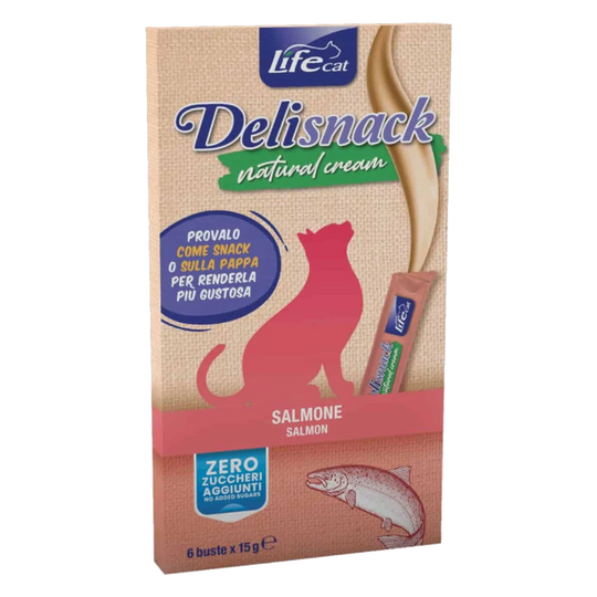 Crema life cat salmón 6x15 gr para gatos