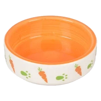 Cuenco para comida pequenos roedores ibo ceramica naranja 8,5cm
