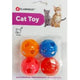 Blíster de 4 pelotas con cascabel para gatos