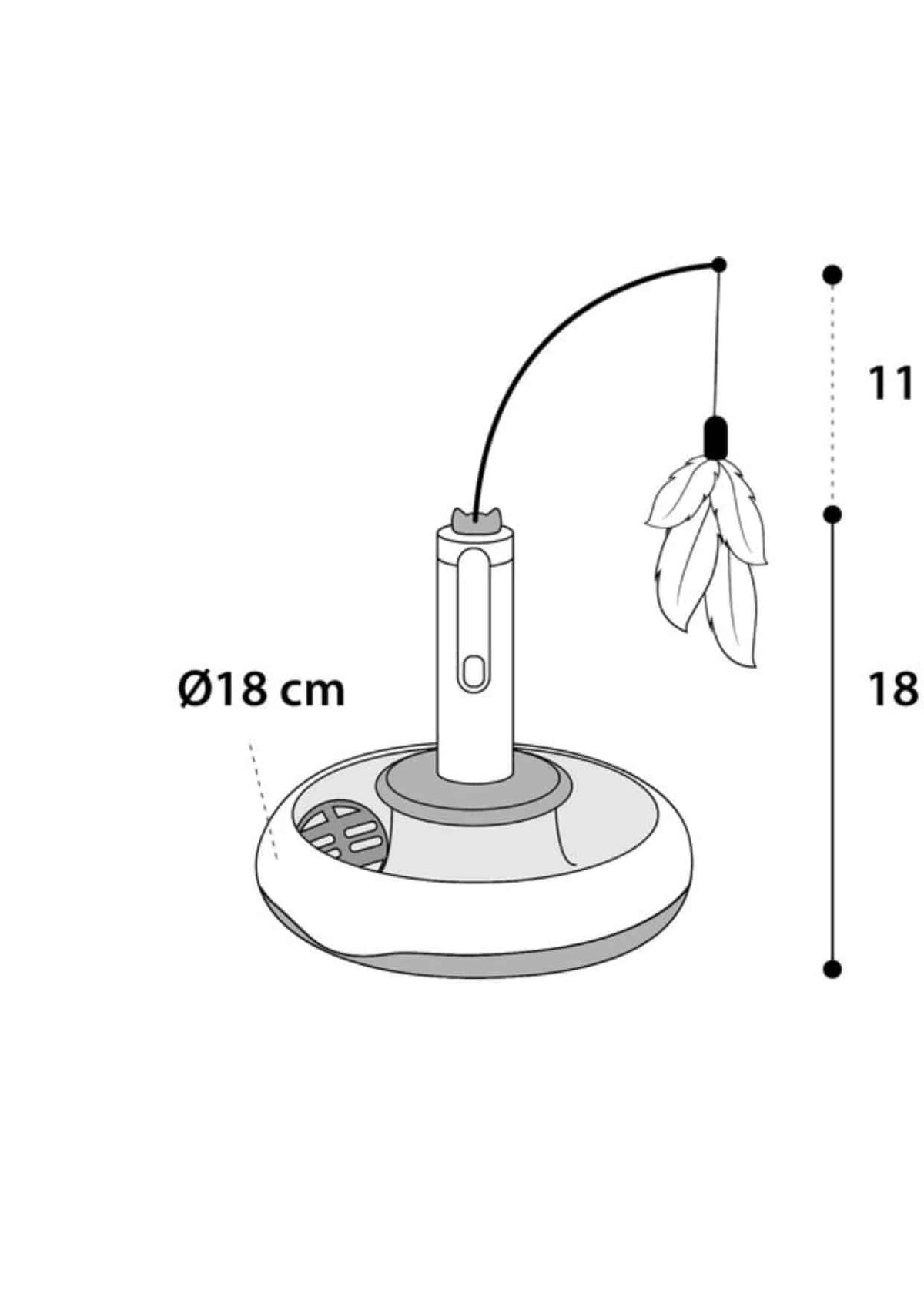 Juguete electrónico Wassima Riel con bola con bola Blanco para gatos - imagen 3