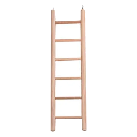 Escalera de madera con 6 escalones para pájaros