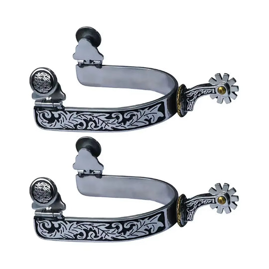 Espuelas de acero inoxidable de estilo vaquero, 1 par