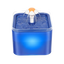 Fuente de agua de 2 L con luz LED para gatos y perros pequeños, azul