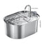 Fuente de agua de acero inoxidable de 2,2 L con grifo para gatos y perros, vista de detalle 2