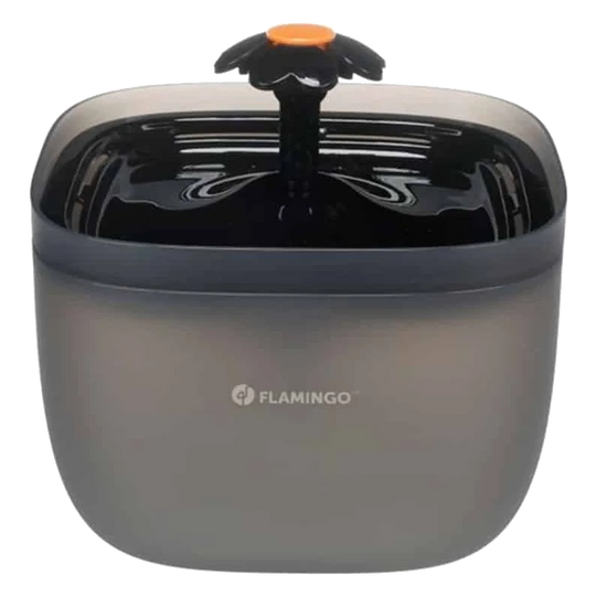Fuente de agua Flowie cuadrada negra 2 L para gatos