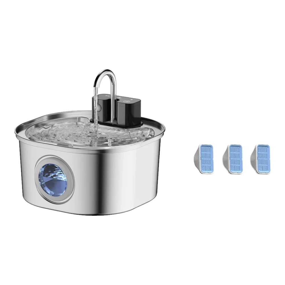 Fuente para gatos inalámbrica 3,2 L con 3 filtros de recambio