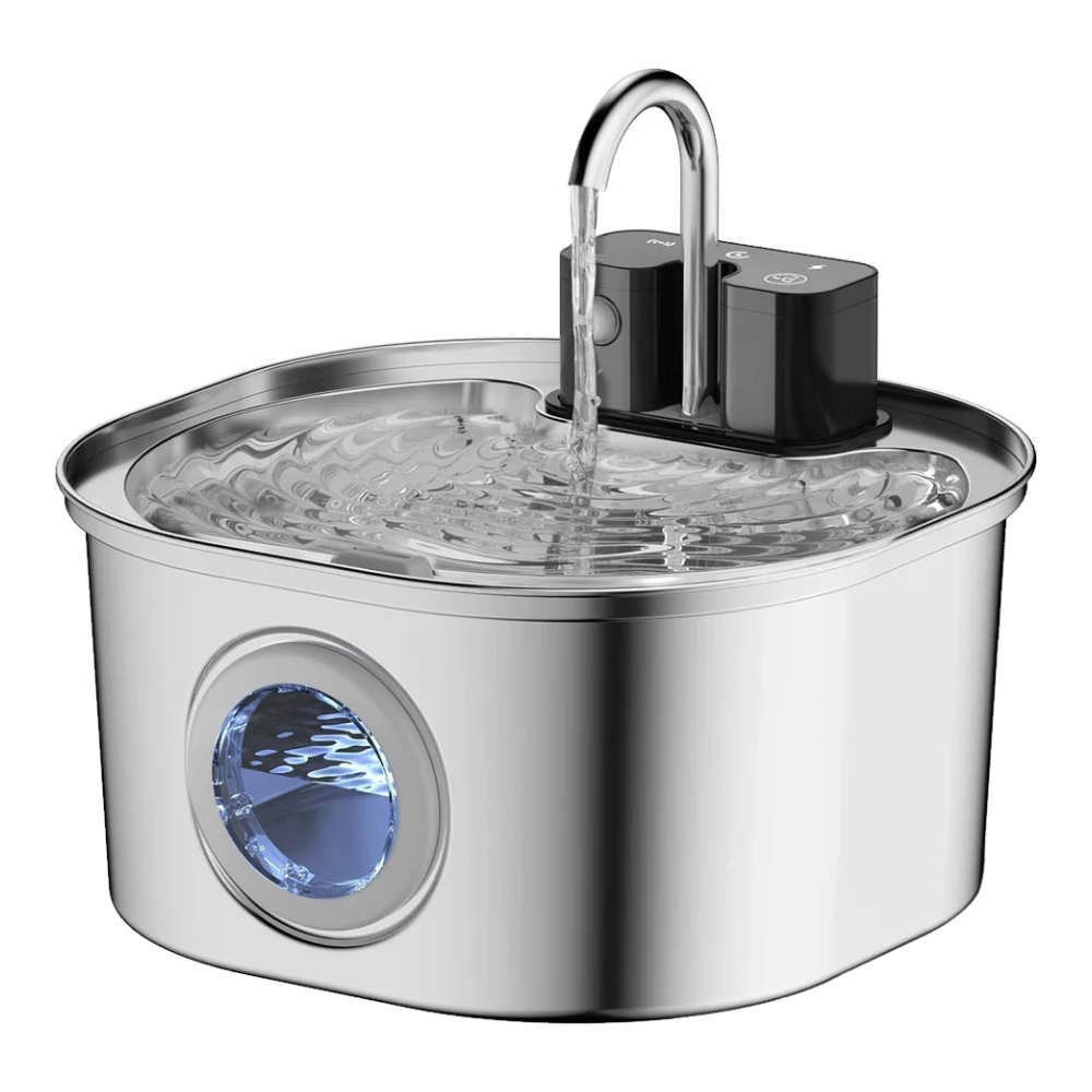 Fuente para gatos inalámbrica de acero inoxidable 3,2 L con grifo