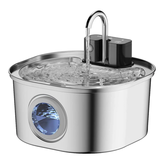 Fuente para gatos inalámbrica de acero inoxidable 3,2 L con grifo