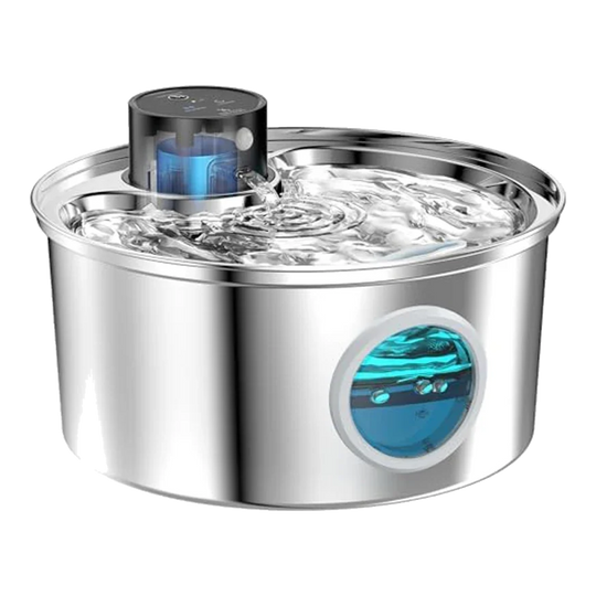 Fuente para gatos de acero inoxidable 3,2 L con sensor y carga USB