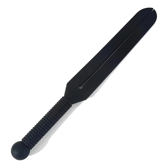 Fusta de equitación de silicona negra de 38 cm