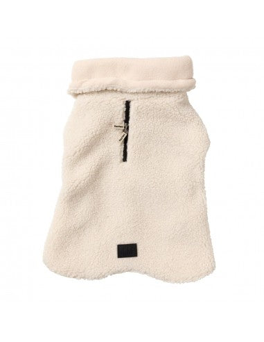 Abrigo para perros FuzzYard The Cosy cuello alto Eggshell (talla 1)