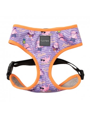 Arnés para perros FuzzYard Aloha Dolphins transpirable (talla M)