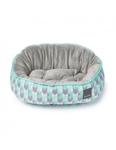 Cama reversible para perros FuzzYard Mint Fizz (talla M)