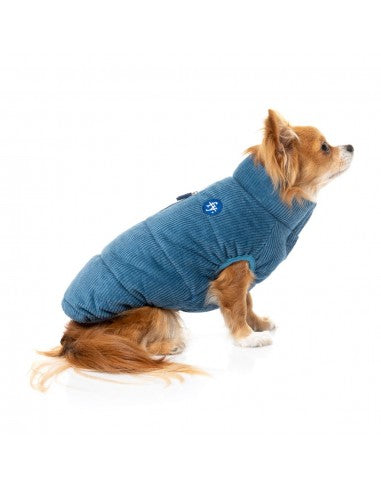 Abrigo acolchado para perros FuzzYard Mosman azul lavado