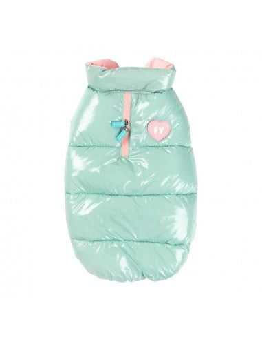 Abrigo acolchado para perros FuzzYard Amor menta