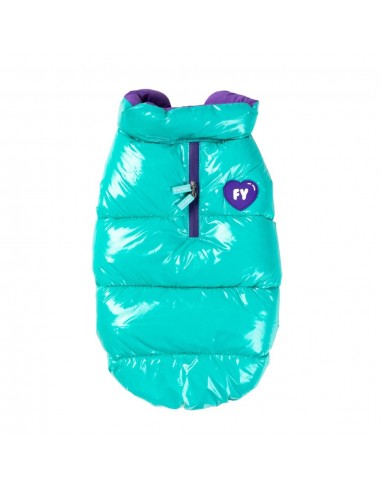 Abrigo acolchado para perros FuzzYard Amor turquesa