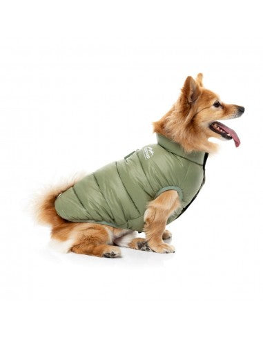 Abrigo acolchado para perros FuzzYard East Harlem caqui