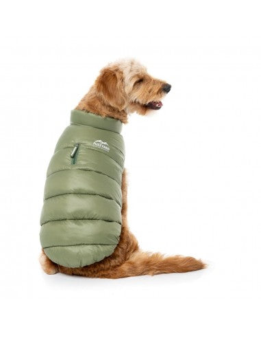 Abrigo acolchado para perros FuzzYard East Harlem caqui