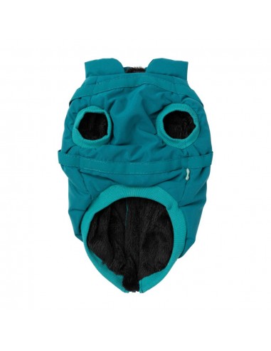 Chaqueta con arnés para perros FuzzYard Flash verde azulado