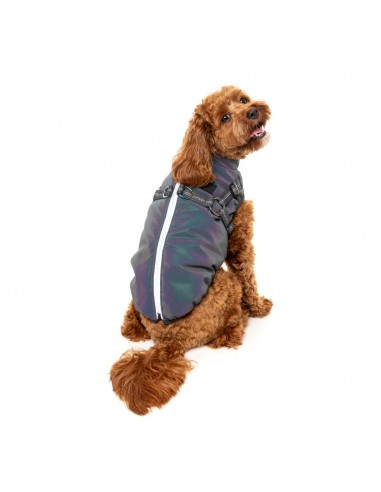 Chaqueta reflectante con arnés para perros FuzzYard Flash