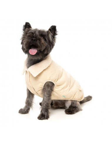 Abrigo para perros FuzzYard Frontier con sherpa tostado