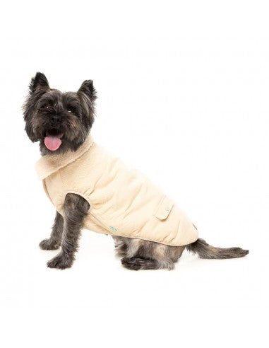 Abrigo para perros FuzzYard Frontier con sherpa tostado