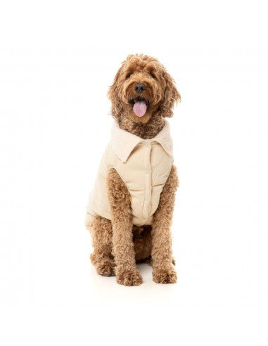 Abrigo para perros FuzzYard Frontier con sherpa tostado