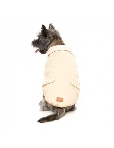 Abrigo para perros FuzzYard Frontier con sherpa tostado