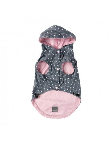 Impermeable reversible para perros FuzzYard Flipside 24 rosa