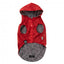 Impermeable para perros FuzzYard Flipside rojo, negro y blanco