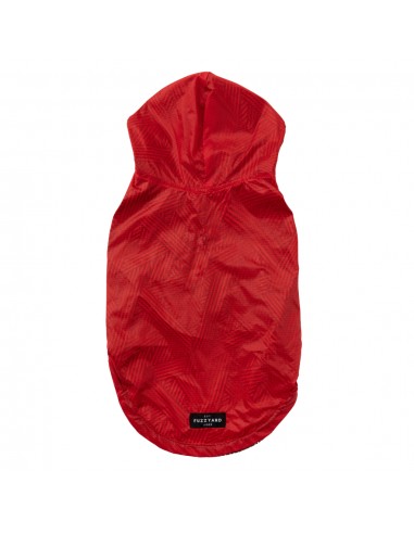 Impermeable para perros FuzzYard Flipside rojo, negro y blanco