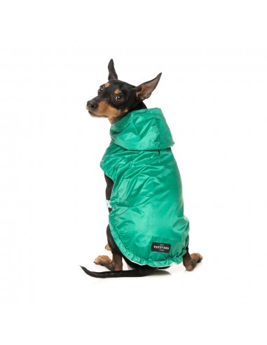 Impermeable para perros FuzzYard Flipside verde/beige talla 1