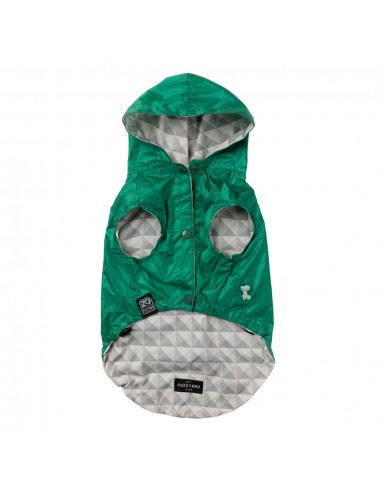 Impermeable para perros FuzzYard Flipside verde/beige talla 1