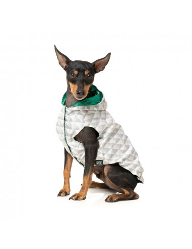 Impermeable para perros FuzzYard Flipside verde/beige talla 1