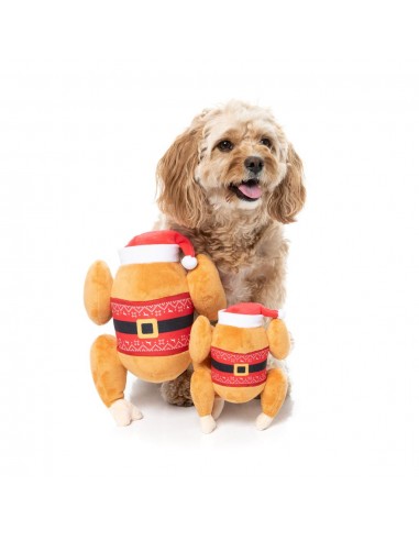Peluche navideño para perros FuzzYard Fairisle Turkey (talla S)