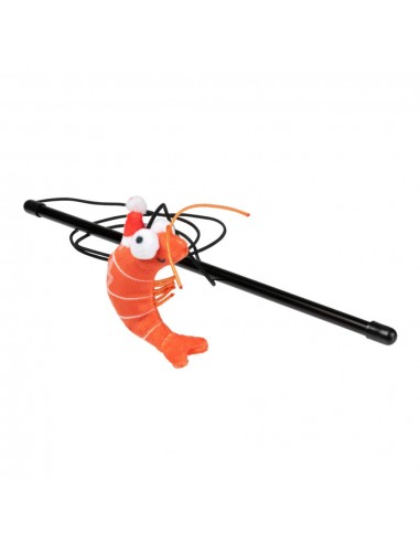 Caña navideña para gatos FuzzYard Shrimpmas en forma de gamba