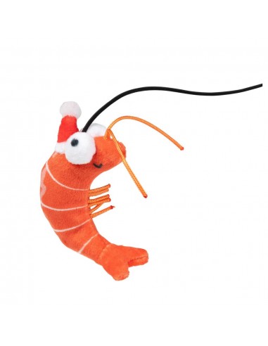 Caña navideña para gatos FuzzYard Shrimpmas en forma de gamba