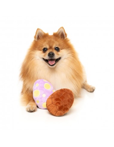 Peluches de Pascua para perros FuzzYard huevos, pack de 2