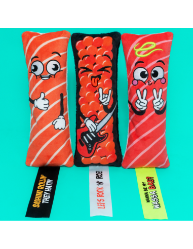 Juguete con catnip para gatos FuzzYard kicker Sashimi Rollin