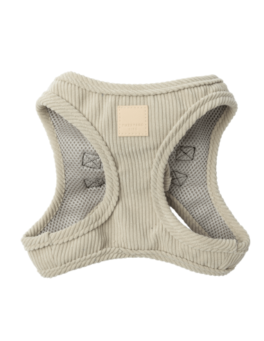 Arnés step-in para perro de pana FuzzYard Life Sandstone (talla XXS)