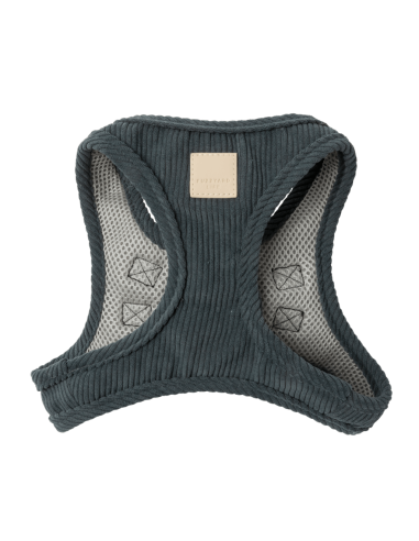 Arnés step-in para perro de pana FuzzYard Life Slate Grey (talla XXS)