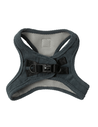 Arnés step-in para perro de pana FuzzYard Life Slate Grey (talla XXS)