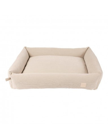 Cama para perro de pana FuzzYard Life Sandstone (talla L)