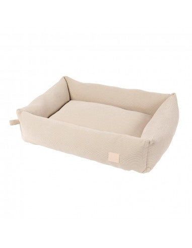 Cama para perro de pana FuzzYard Life Sandstone (talla M)