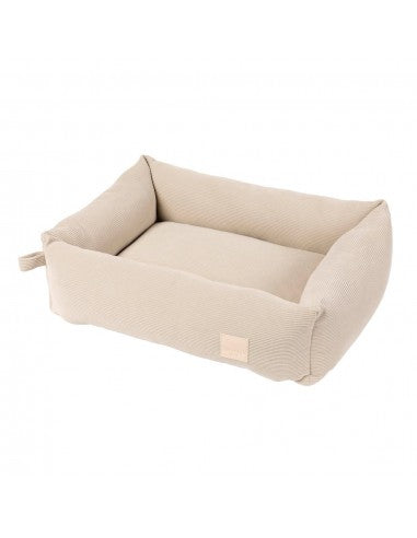 Cama para perro de pana FuzzYard Life Sandstone (talla S)