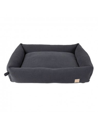 Cama para perro de pana FuzzYard Life Slate Grey (talla L)