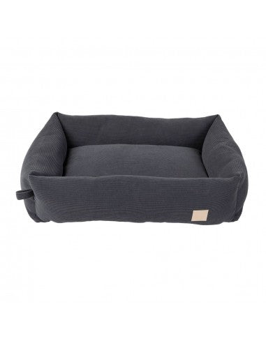 Cama para perro de pana FuzzYard Life Slate Grey (talla M)